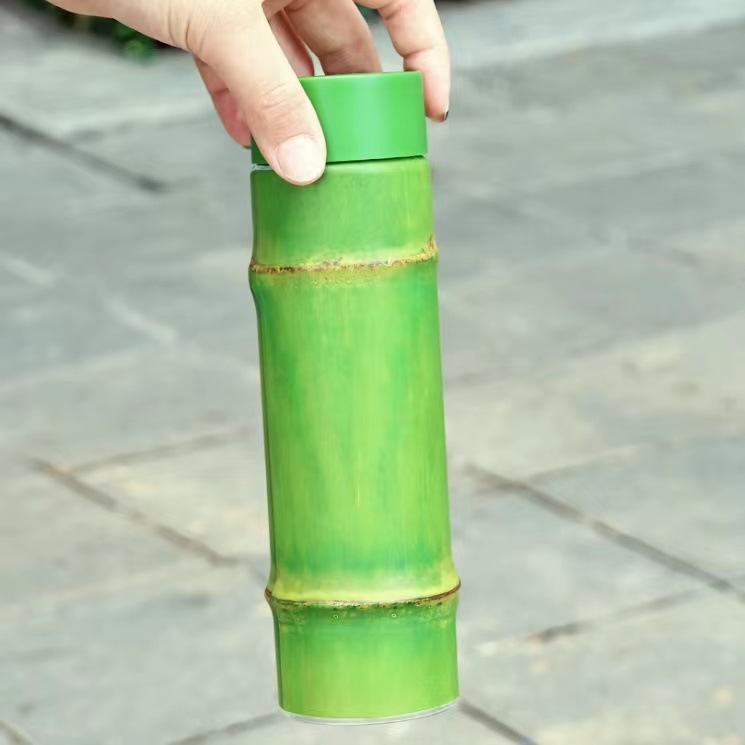 500ml  Bamboo Shape Plastic Bottles Juice Milk Bottles PET Beverage Food Grade  Plastic Bottle for Juice Beverage Coffee Bubble