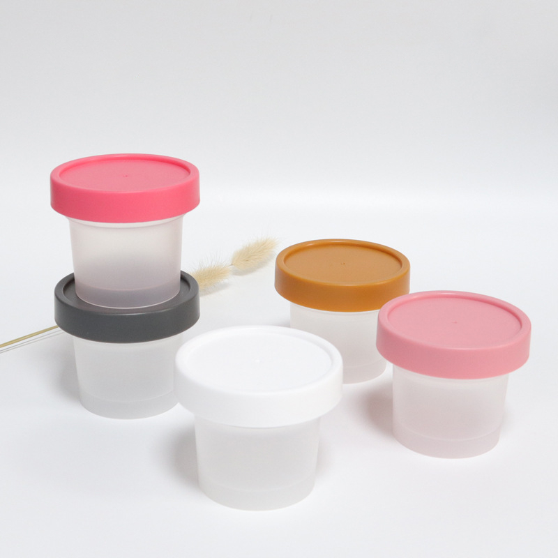 100g PP plastic jars frosted Color 100ml mesh ice cream yogurt dessert pudding food jar body butter scrub body milk cosmetic jar