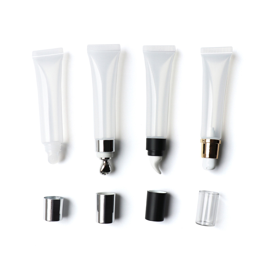 10g 15g 20g Airless Pump Tube Cosmetics Lotion Lip Balm Eye Serum Liquid Foundation Tube Bottle with Massage Head 10ml 15ml