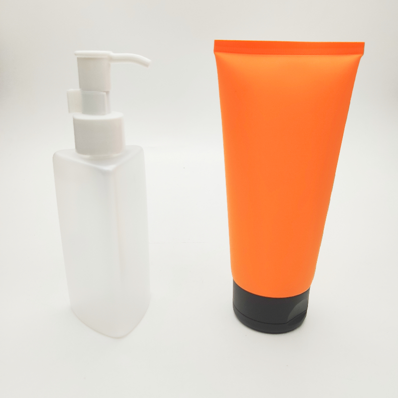 Orange Color 10g 15g 100ml 120ml 150ml soft squeeze tube packaging bottle Airless Eye Cream Serum Tube face wash cleanser tube