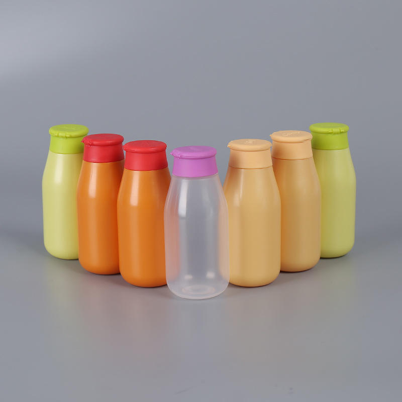 Flip Cap Lotion Dispenser PE Soft Squeeze Bottle 60ml 2 oz Cosmetics Shampoo Conditioner Sub-Bottles Semi Color Travel Bottles