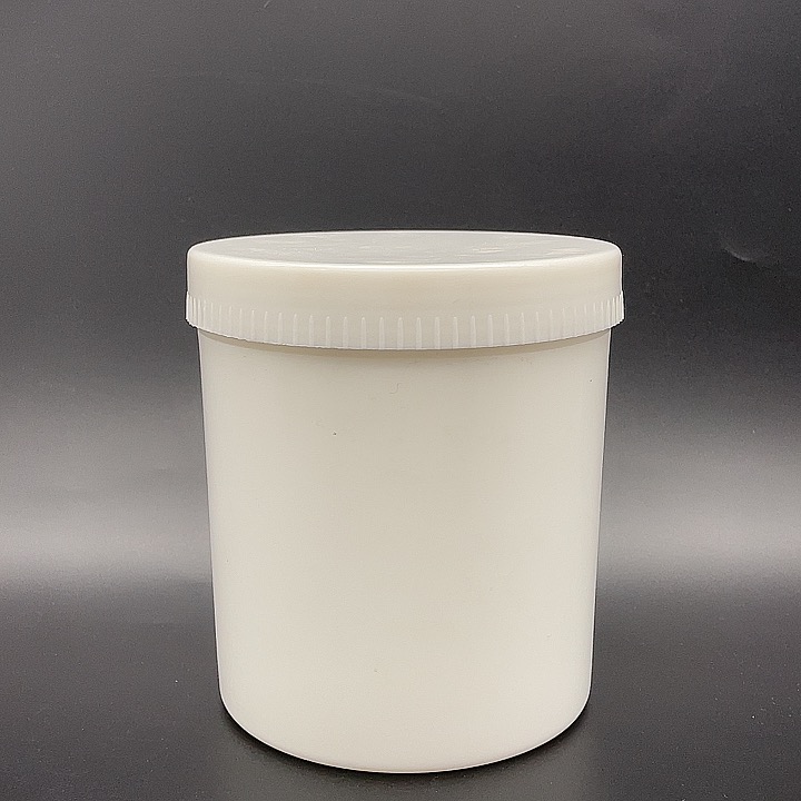 High Density Polyethylene HDPE Jar Plastic Containers with Screw Lids Freezable Food Ice Cream Jars White BPA Free