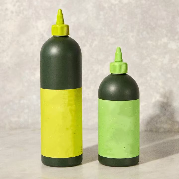 8oz 10oz 300ml 500ml Matte Black  PET HDPE Extra Virgin Olive Oil Bottle Squirt Dispenser Hot Sauce with Twist Cap for Hair Oil