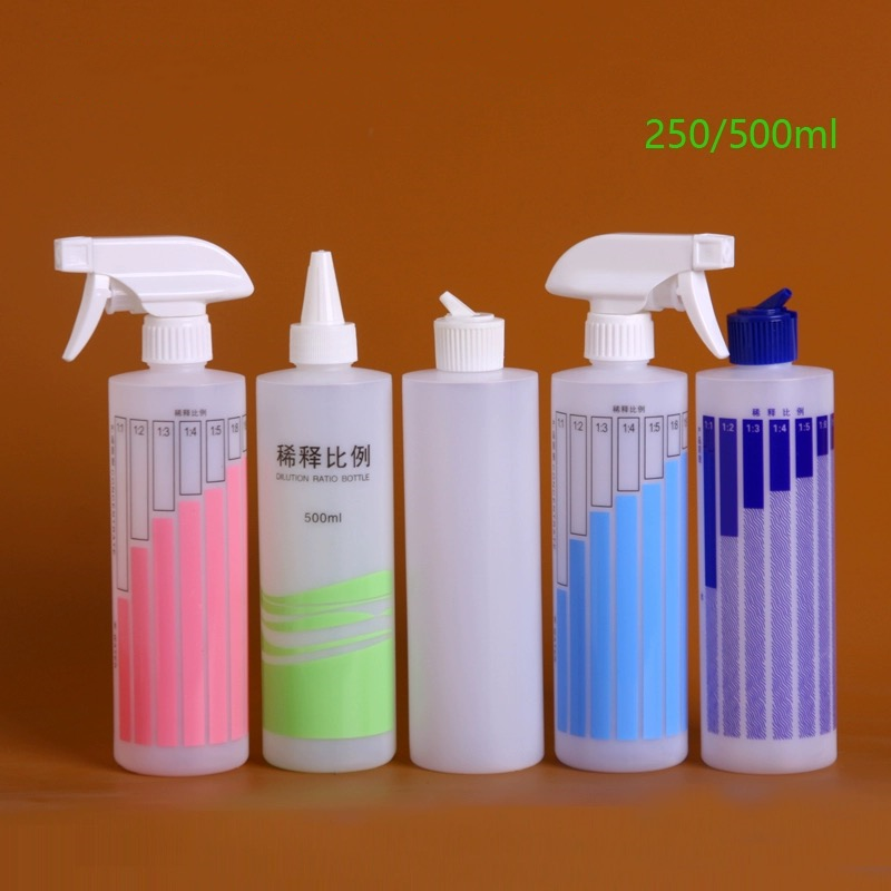 250ml 500ML dog shampoo Dilution bottle 32oz Squeeze pet plastic bottle for shampoo and shower gel HDPE Grooming Mixing Bottle