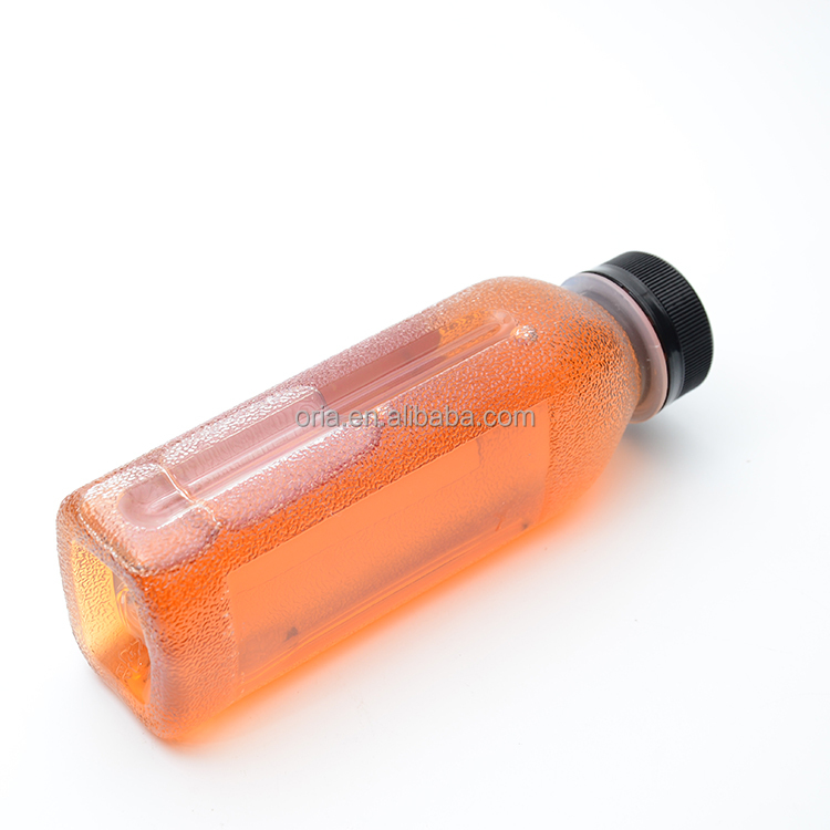 Custom 300ml 350ml 400ml Square Round Plastic Hot Fill Bottle Beverage Juice Bottle Food Grade Pet Juice bottles