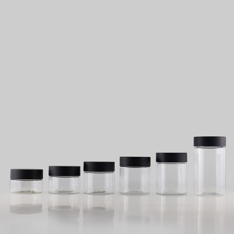 60ml 90ml Plastic Jar With Safety Lid 2oz 3oz 4oz 5oz 6oz 7oz 8oz CRC Child Resistant Cap For Foods Gummy Cosmetics Cream Lotion