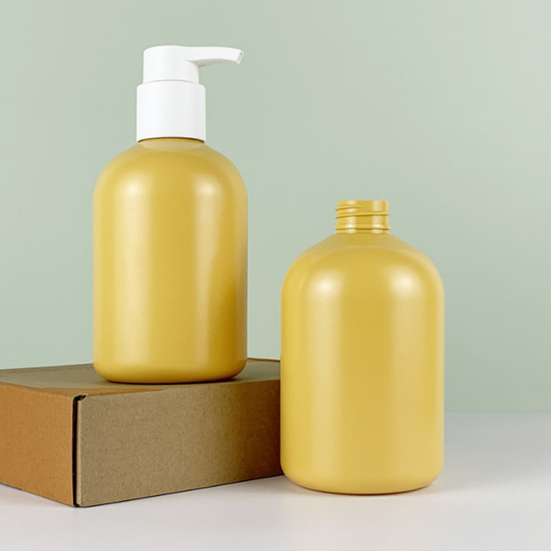 Luxury Blue Amber Color 200ml 250ml 300ml 400ml 500ml lotion Shampoo body wash face cleanser bottle with White Pump Dispenser
