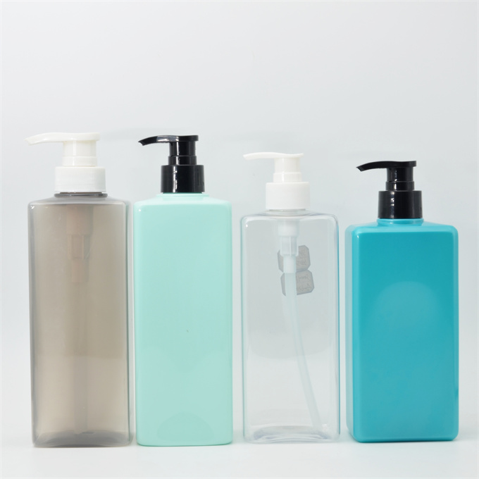 Custom matt frosted Flat Square Shampoo Shower Gel Bottle Empty 200ml 300ml Luxury Black Lotion Bottle