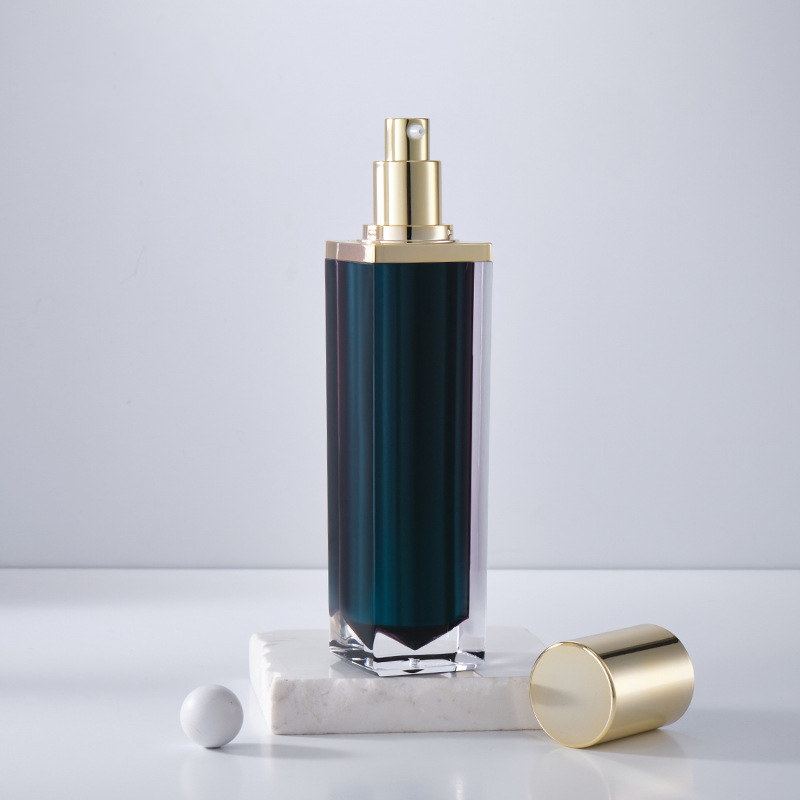 High-end Gold Silver Top Cap Acrylic Cosmetic Bottle Jar Set 30ml 50ml Lotion Serum Pump Spray Bottle Moisturizer Cream Jar