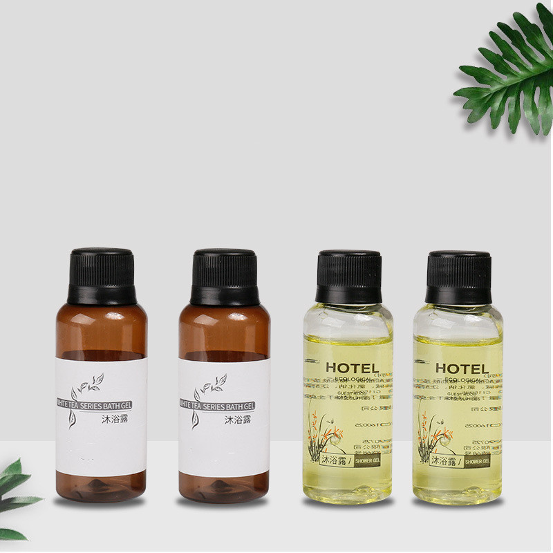 Luxury 20ml 30ml 1oz Empty Mini Shampoo and Conditioner for Hotels Liquid Soap Shower Gel Containers Small Body Wash Dispensers