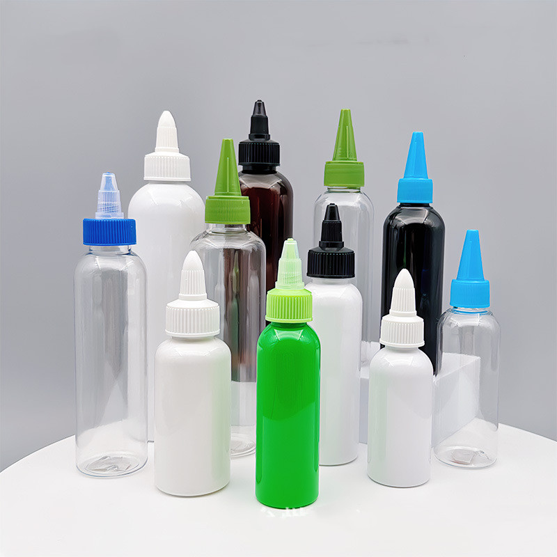 Empty HDPE Translucent Plastic Glue Lubricant Oil Bottle with Nozzle 120ml Pet Ear Drops Bottle Eye Dropper Squeeze Container