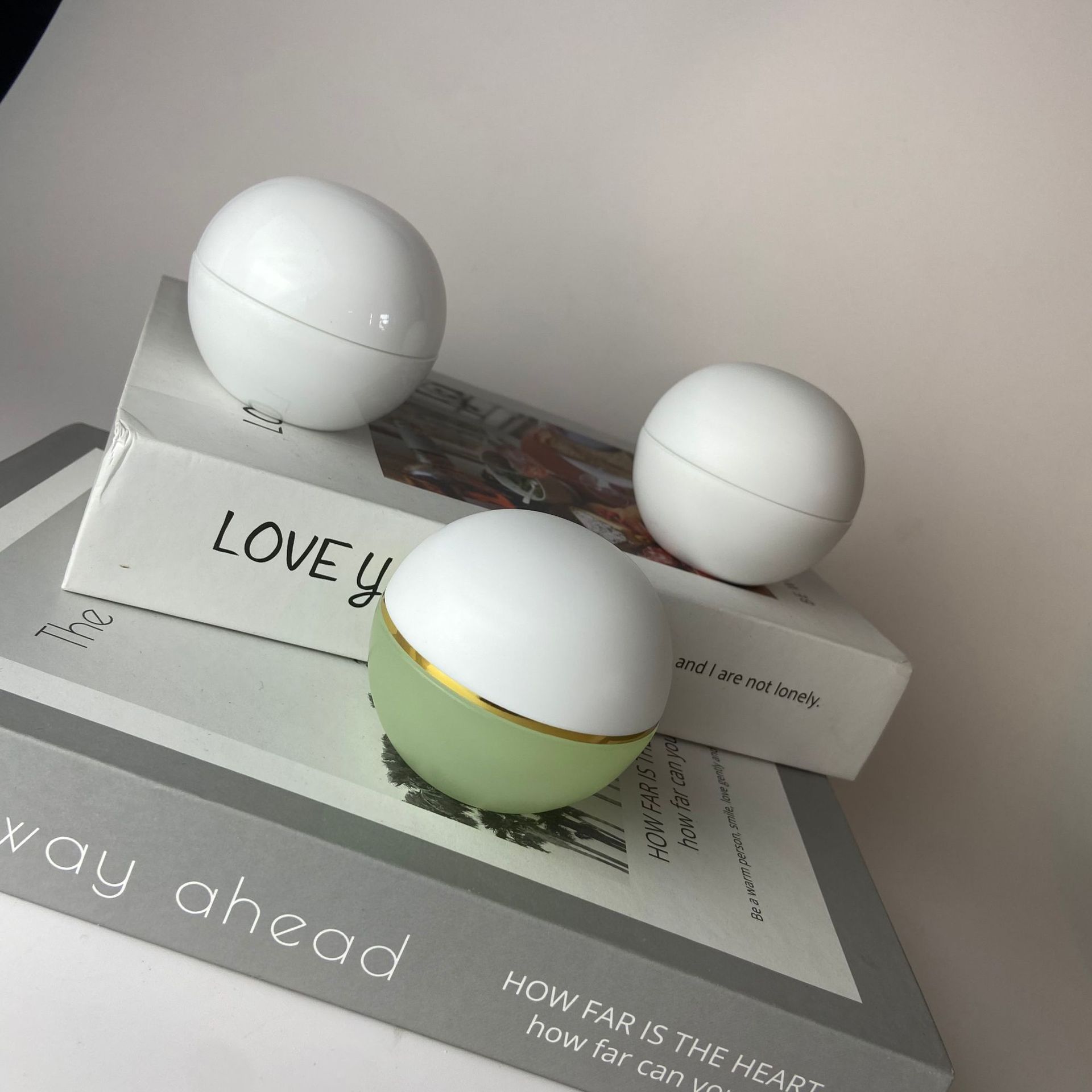 30g 50g custom logo Empty PP Plastic Ball shape Cosmetic Cream Jar cosmetic face cream jars