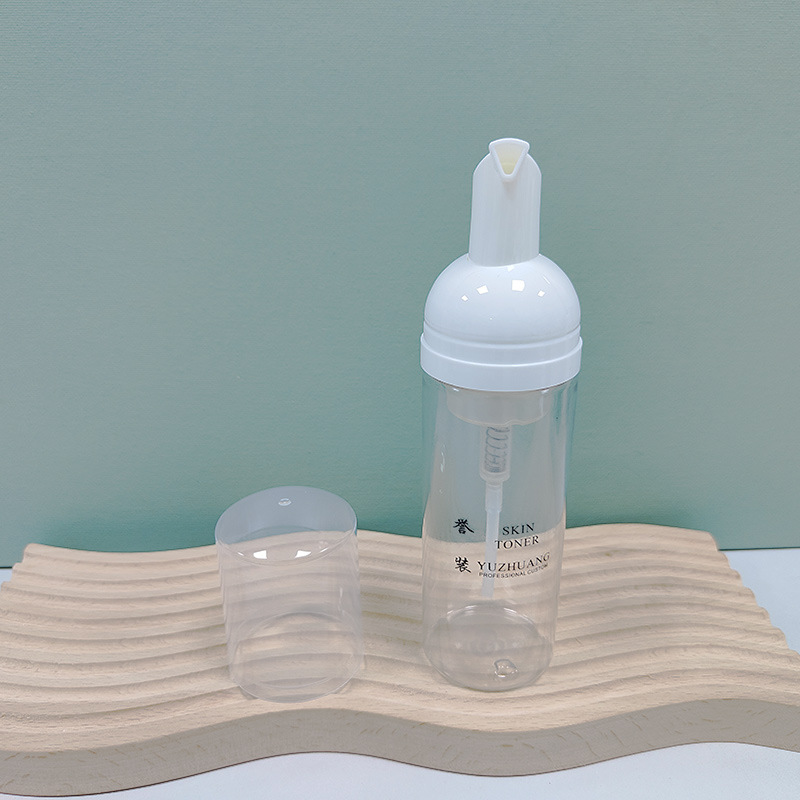 Custom Logo Empty Plastic bottle Refillable Package Lashes Cleanser Shampoo Container facial cleanser bottle with pump