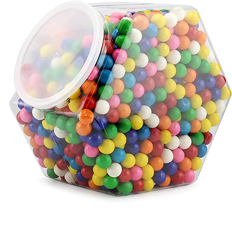 Luxury PET Hexagon Jars Herb Display Container Canister Cookie Snack Storage Pot Large Gallon Plastic Candy Buffet Jars with Lid
