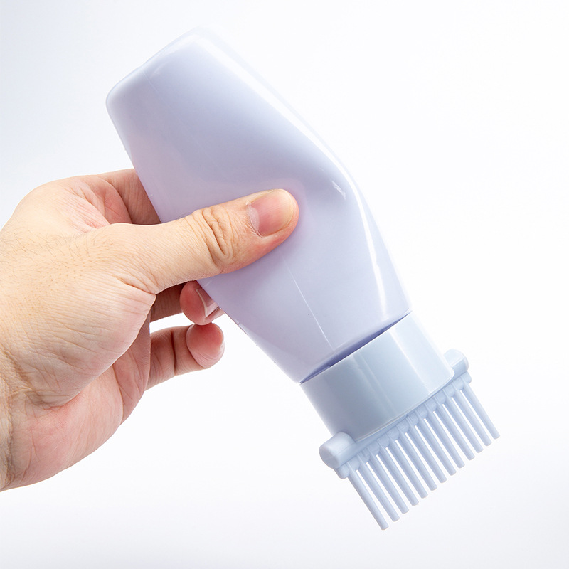 Hot selling salon brush hair tools 120ml 150ml plastic dispensing oil hair dye bottle applicator comb PP PET squeeze bottle