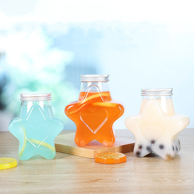 250ml 300ml 350ml 500ml PET Empty Plastic Juice Bottles With Caps 8oz 10oz 12oz 16oz Plastic Juice Bottles For Juice Business