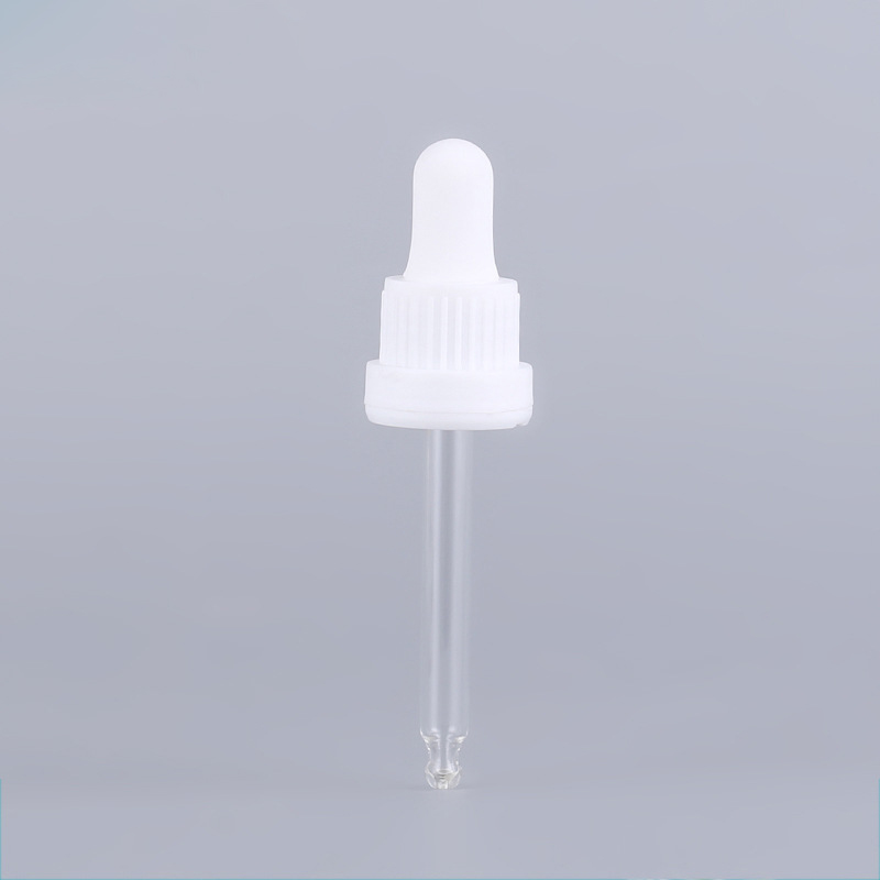 13/415 18/415 20/415 smooth white dropper cap white plastic cosmetic essential oil dropper with pipette for 30ml glass bottle