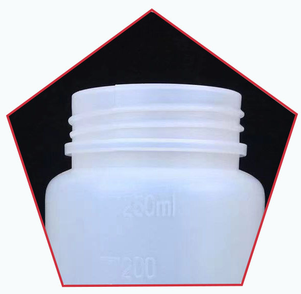 500ml Empty  Hdpe Plastic Wide Mouth Bottle with Screw Cap Chemical Plastic Reagent
