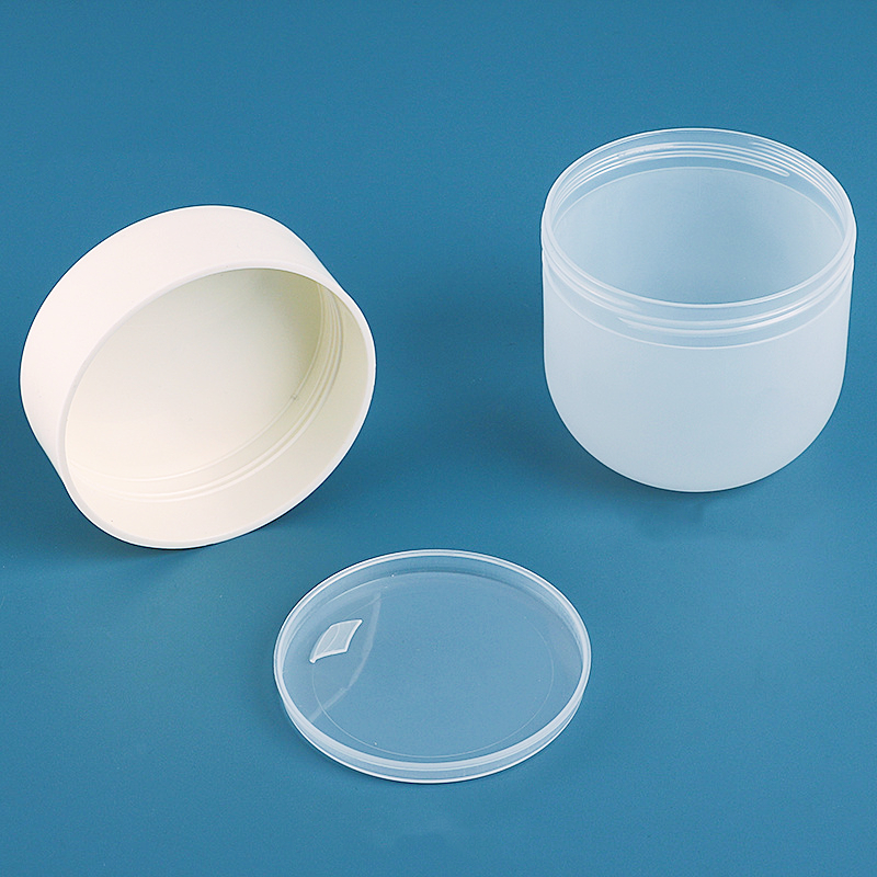 White 150g 200g 300g Cosmetics Cream Salt Scrub Body Balm Round Jar Pink Color PP Jars With Lids Blue PurpleJar