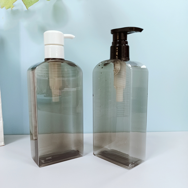 250ml 500ml 700ml PETG PET PE Matte Black Square Round Plastic Shampoo Bottle Customize Clear Lotion Cosmetic Bottles
