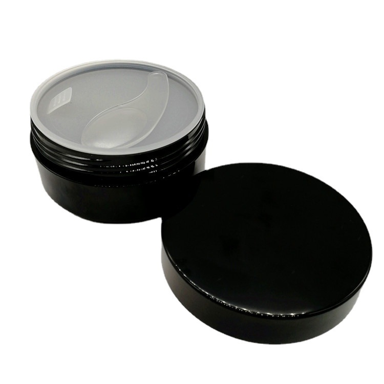 100g matte black color eye-mask pots jar cosmetic packages  cosmetic cream jar container