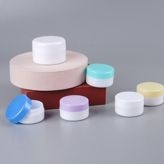 Color PP face cream jar 10g 20g 30g plastic cream bottle 20g emulsion Lotion face serum travel dispenser vial round jar with lid