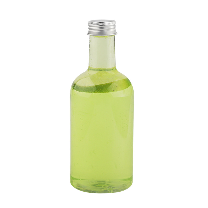 New Design 375ml PET plastic bottle fruit juice bottles wine bottles With Tamperproof Aluminum Cap