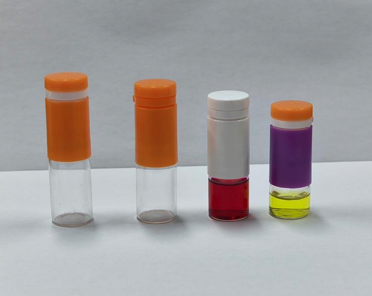 3ml 5ml 7ml 10ml freeze dried powder bottle Serum Oil Packaging Bottle Double chamber water powder mixing bottle press dropper