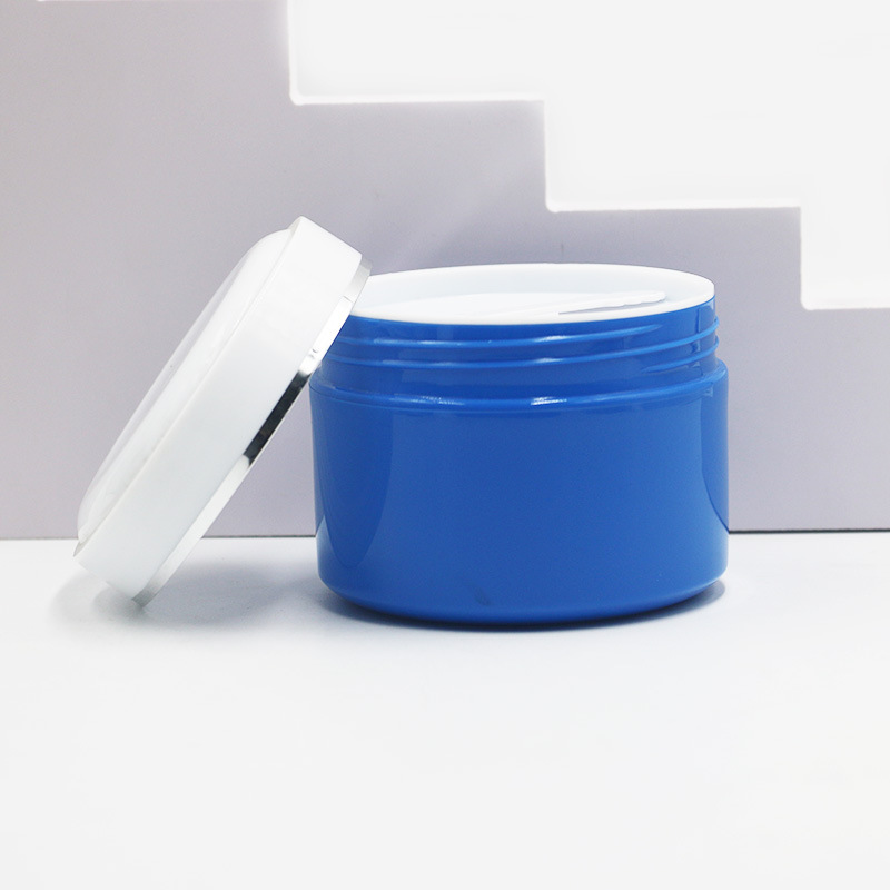 250g PP plastic cream jar body scrub massage jar with spoon cosmetic skin care cream body butter Hair gel packaging