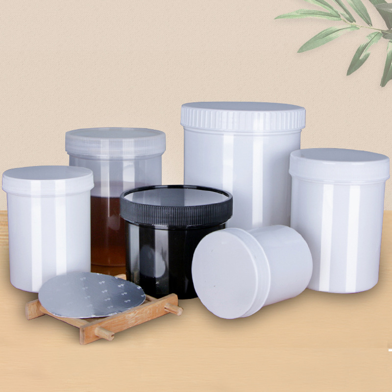 White round PP plastic cream jar, food grade plastic container lid 100ml 200ml 250ml 300ml 500ml 1000ml 8oz 12oz 16oz 1L/Litres