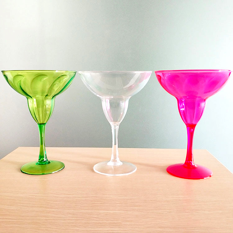 6oz 180ml Unbreakable Clear Wine Drinking Glass Goblet Mojito Cup Champagne Flutes Colorful Wholesale Plastic Martini Glasses