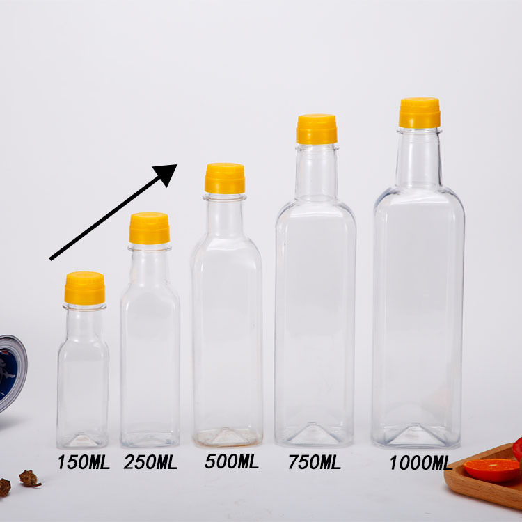 5oz 10oz 16oz vinegar and oil bottle Marasca cooking olive oil container plastic Small Wine Bottles