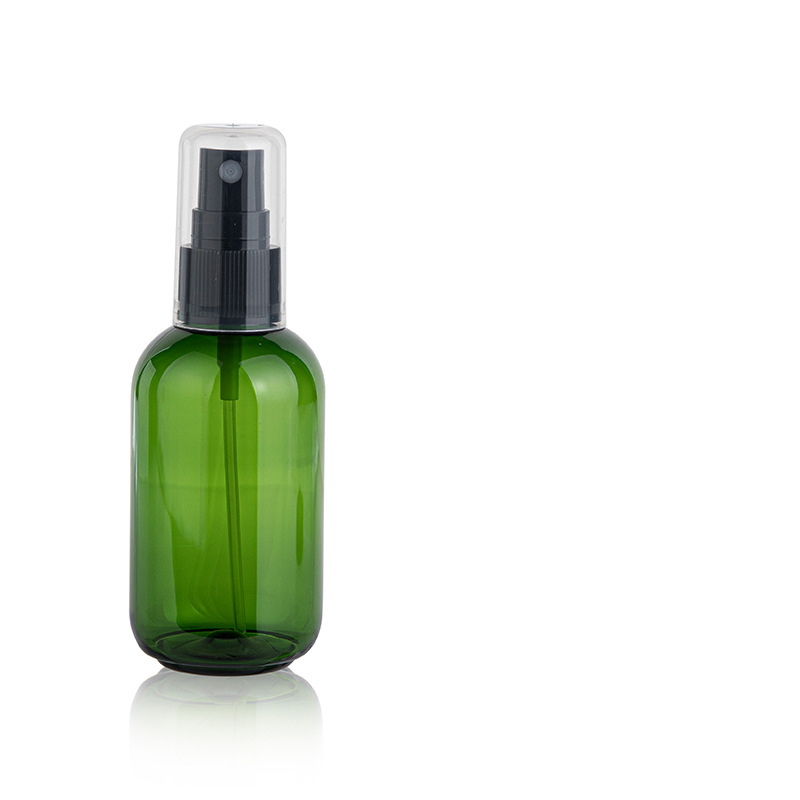 Full Cover 50ml 80ml 100ml 120ml 150ml Round PET Plastic Spray Bottle Perfume Fragrance Sanitizer Alcohol Pump Spray Bottle