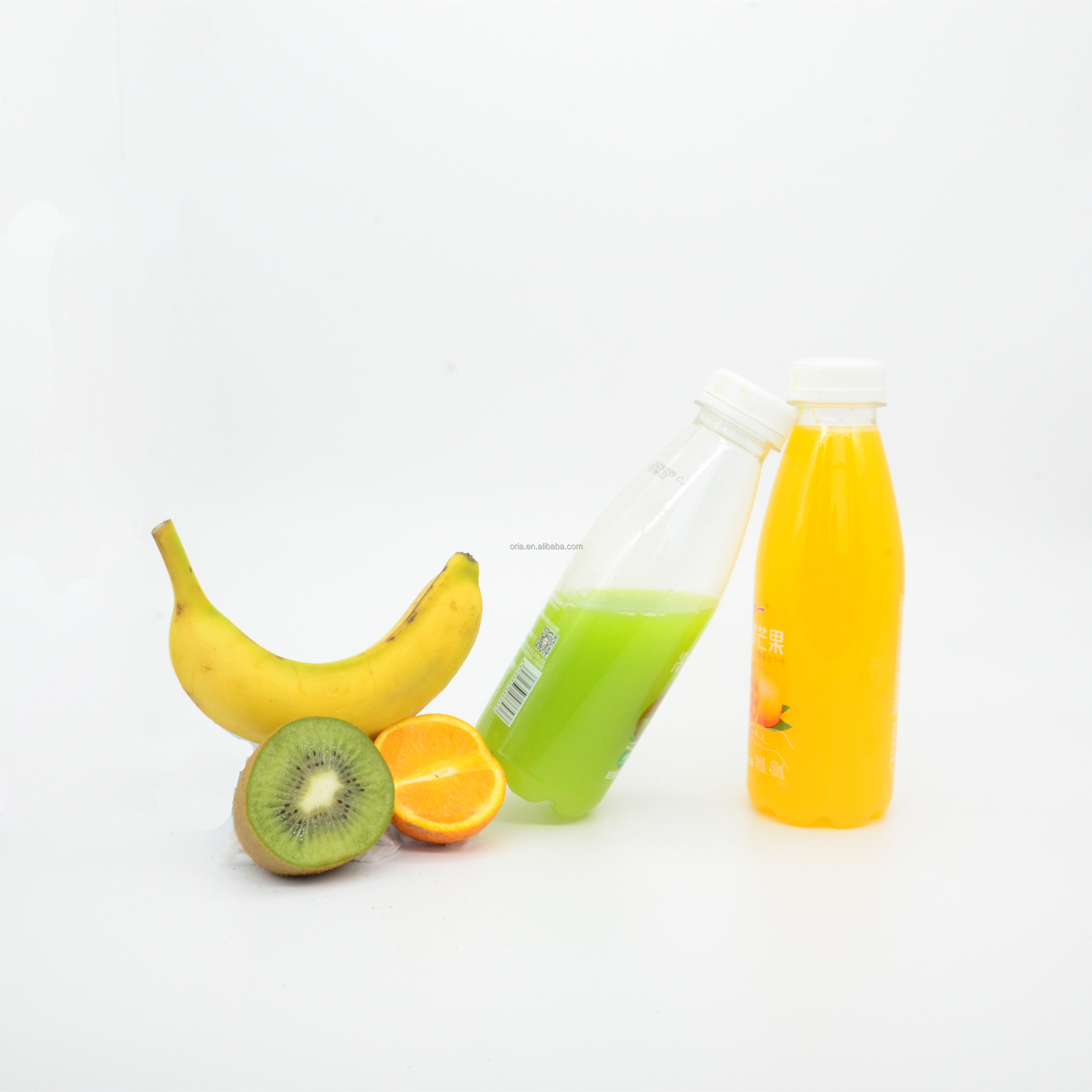 Custom Clear plastic PET beverage bottle  with tamper evident lid food grade PET tea juice bottle milk coffee bottle