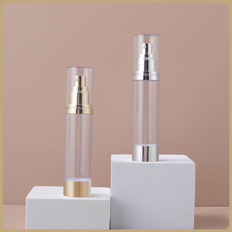 15ml 30ml 50ml Gold Silver Acrylic Bottle Airless Pump Spray Lotion Emulsion Packaging