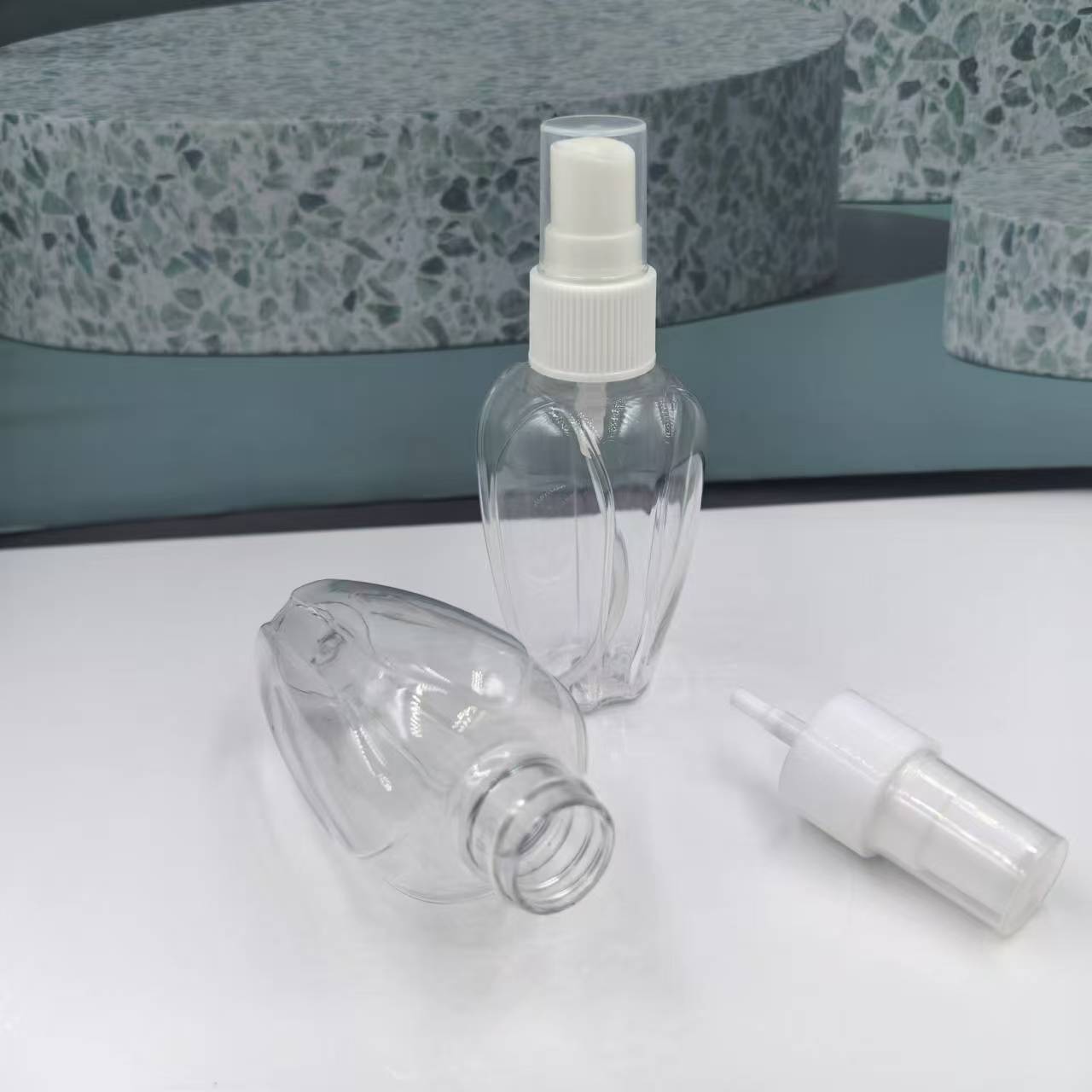 50ml clear Plastic Spray Mist Fine Bottles Hand Wash Sanitizer Gel Lotion Bottles Plastic Mist Perfume Spray Bottle Pump