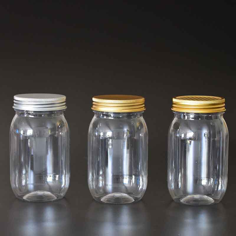 200ml 350ml 450ml BPA Free Food Snack Clear Bottle Customize Round Pudding Bottle  plastic Jar Yogurt Jar with Inner Cap