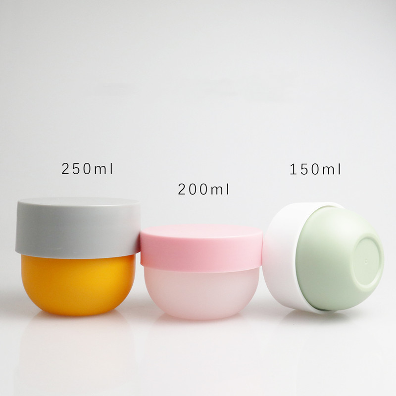 150g Hair Cream Container 250g/8oz Wide Mouth Round Bottom Hair Cream Wax Jar 200g Thick Wall Cosmetic Body Scrub Jar with Lids