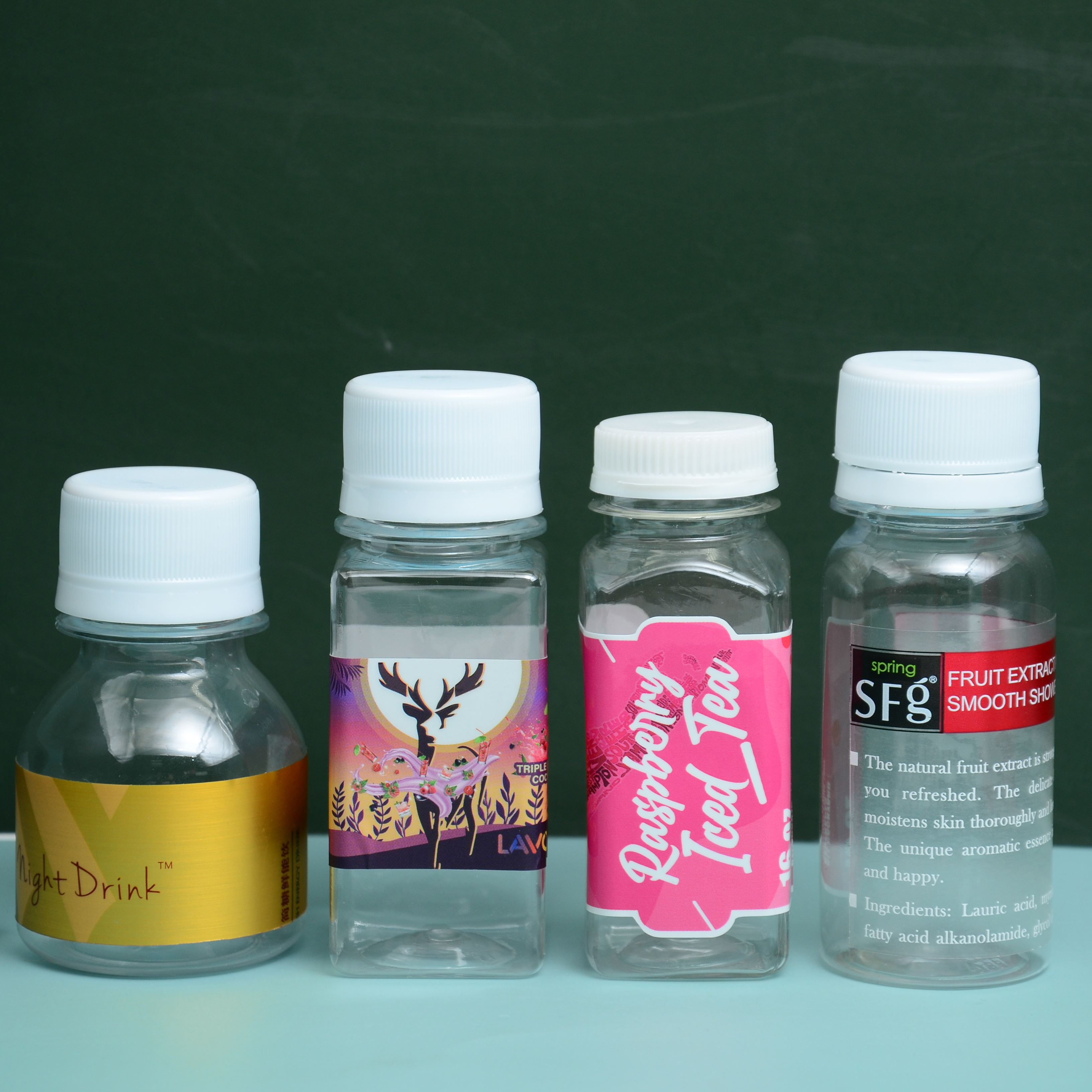 8oz 10oz 16oz Plastic Juice Bottle Custom Clear Empty star Drink Jar PET/PP  Square Round Container for Drink Milk with Cap