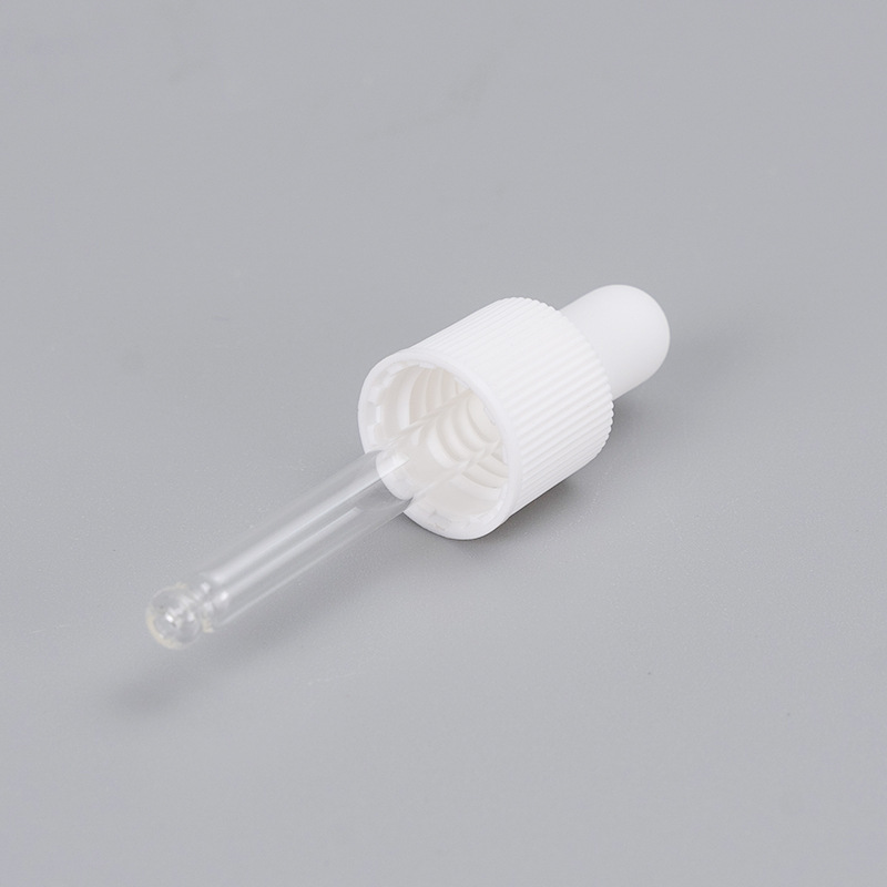 13/410 18/410 20/410 din 18 glass dropper pipette white black smooth plastic dropper for cosmetic oil