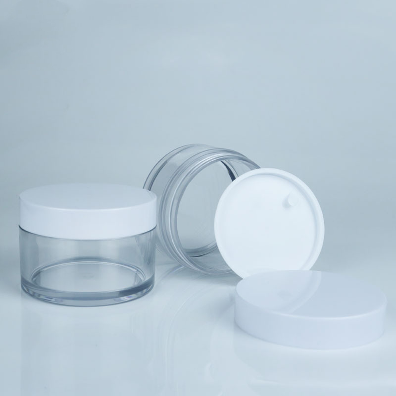 50g 100g 200g plastic pet cosmetic jar thick wall fancy luxury cream serum lotion jar with bamboo gold lid screw cap 150g 250g