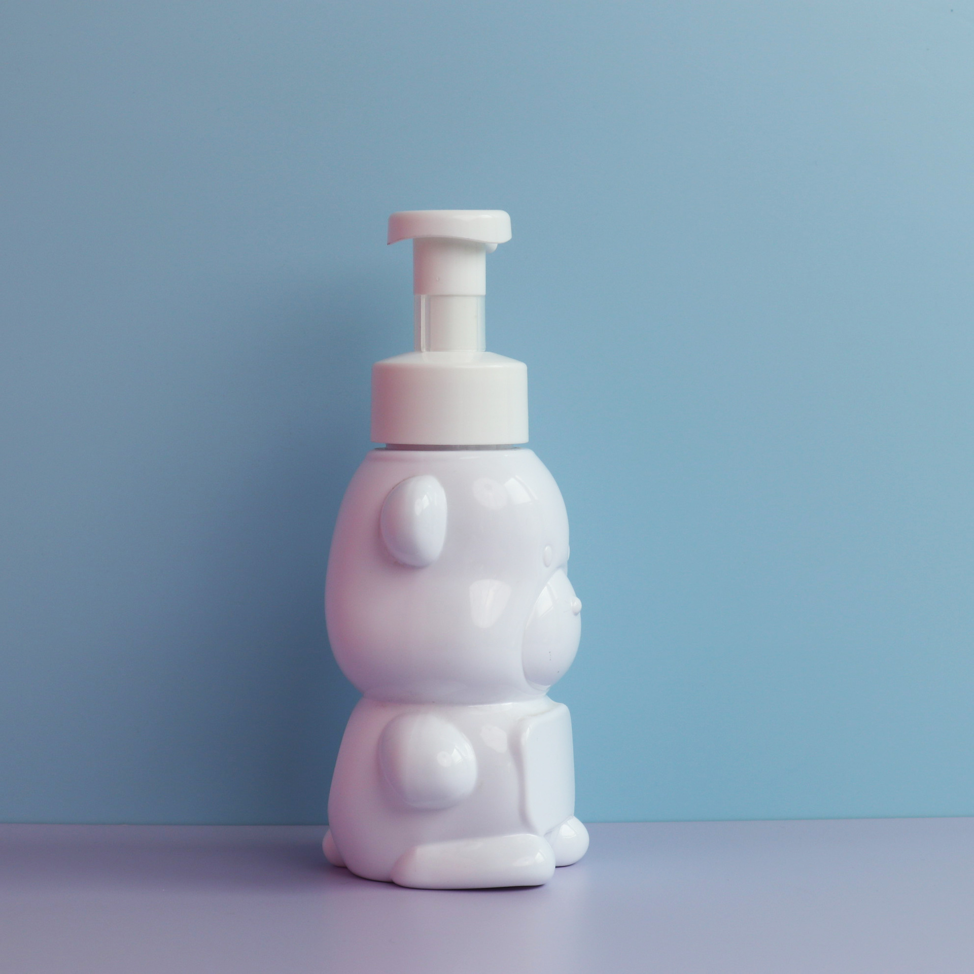 400ml PET Plastic Bear Shape White Mousse Foam Bottle Kids Hand Sanitizer Body Wash Skin Care Cleanser Foam Pump Bottle