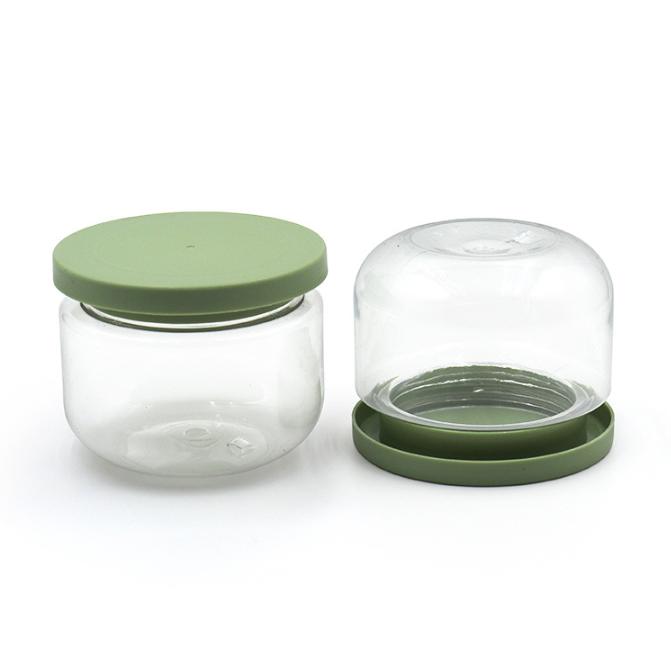 Custom made Face cream jars Containers Plastic for cosmetics Tre Hut Shea Sugar Scrub lotion 16oz scrub jar container 8oz