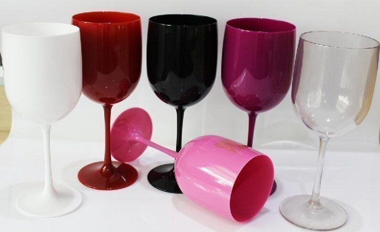 400ml Plastic Wine Glasses Unbreakable Bulk Plastic Wine Glasses Colored Customized Plastic Wine Glass
