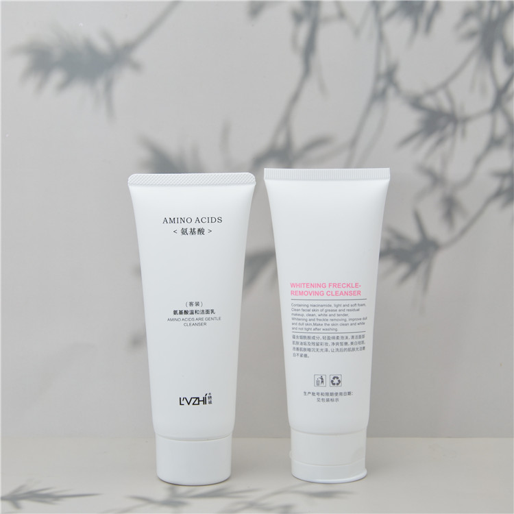 Wholesale 100ml Empty PE Transparent Plastic Tube With Flip Cap Facial Cleanser Hand Cream Lotion Cosmetic Container packaging