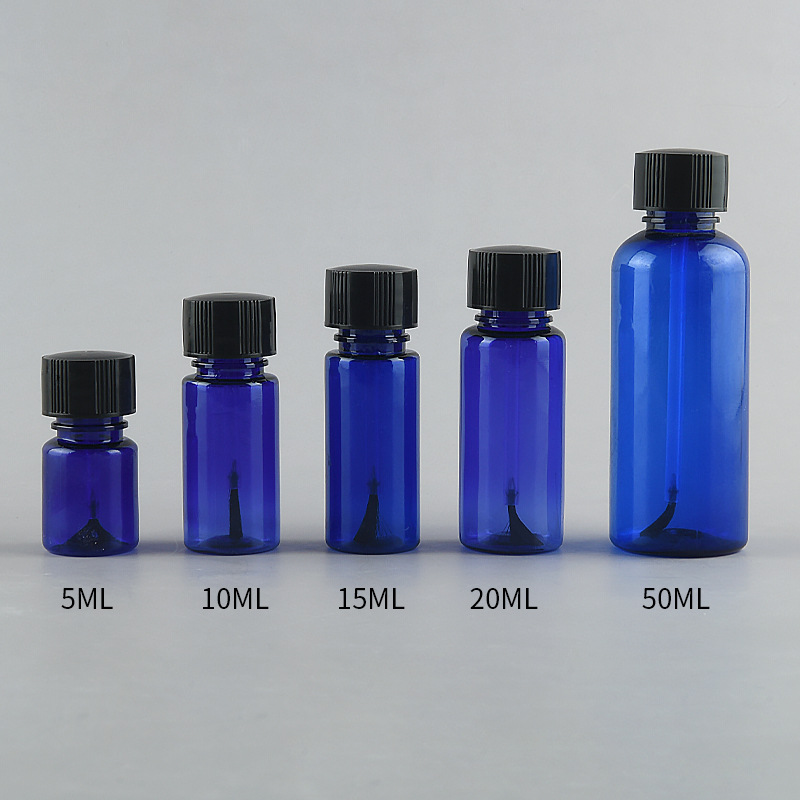 5ml 10ml 15ml 30ml 50ml Empty PET nail polish paint dispenser bottle with brush lid sealing glue bottle