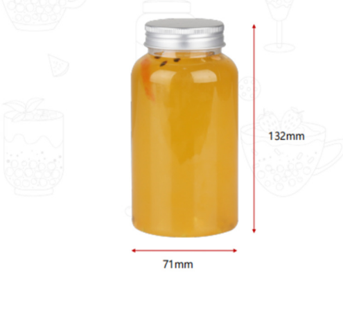 500ml Transparent Empty PET Plastic Juice Bottles Cold Press Juice Beverage Drinking Cold Brew Coffee Plastic Water Bottle