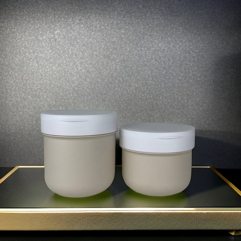300g 400g Clamshell Scrub Jars plastic body scrub container PET hair cream jar with flip top cap