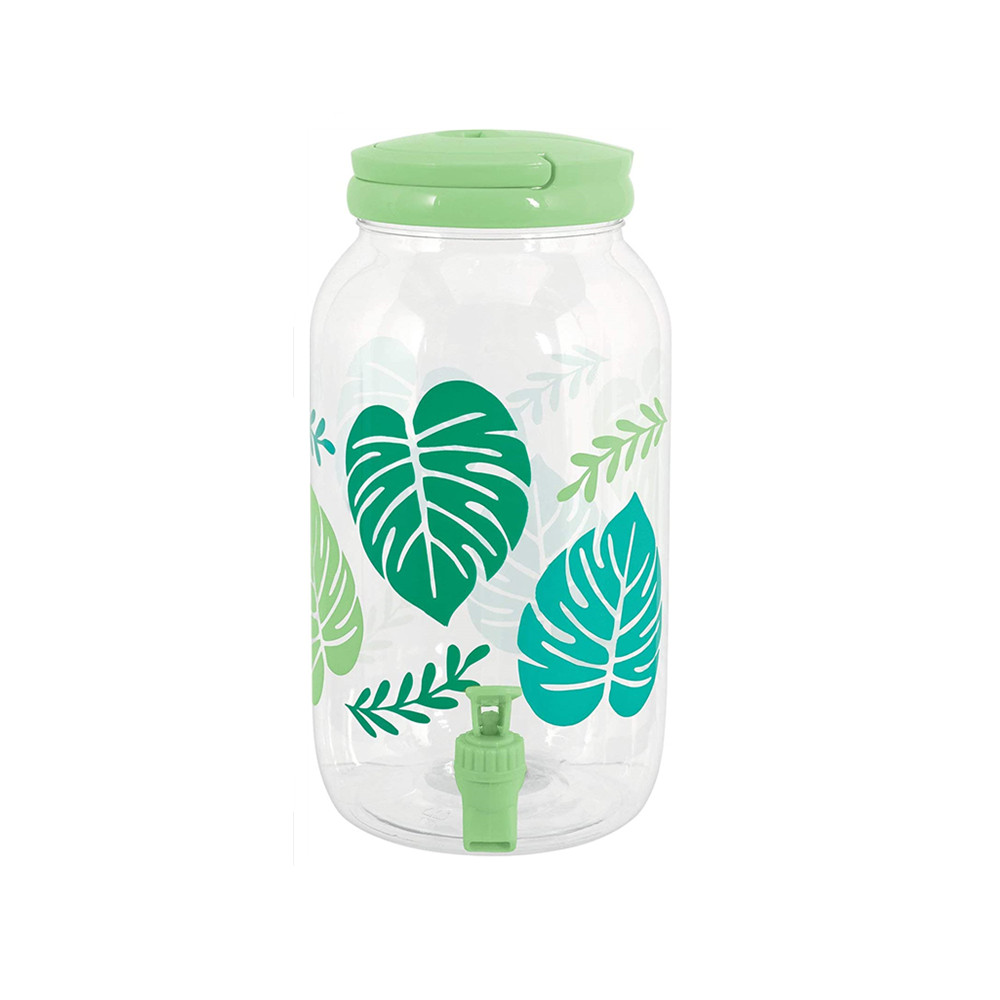 Large Capacity Plastic Carafe Jug 3.8l 1 Gallon PET Party Cold Juice Beer Clear Plastic Container Drink Dispenser Set with Tap