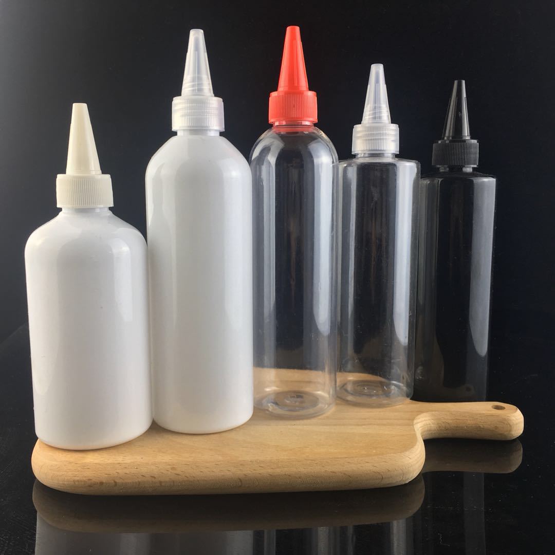 Customize Hair Oil Packaging Matte Pink Plastic Squeeze Bottle 200ml 300ml 500ml PE PET Degrade Cosmetic Lotion Pointed Bottle